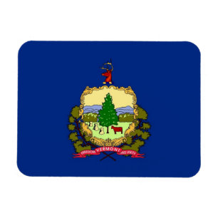 Patriotisk flexibel magnet med Vermont Statlig fla