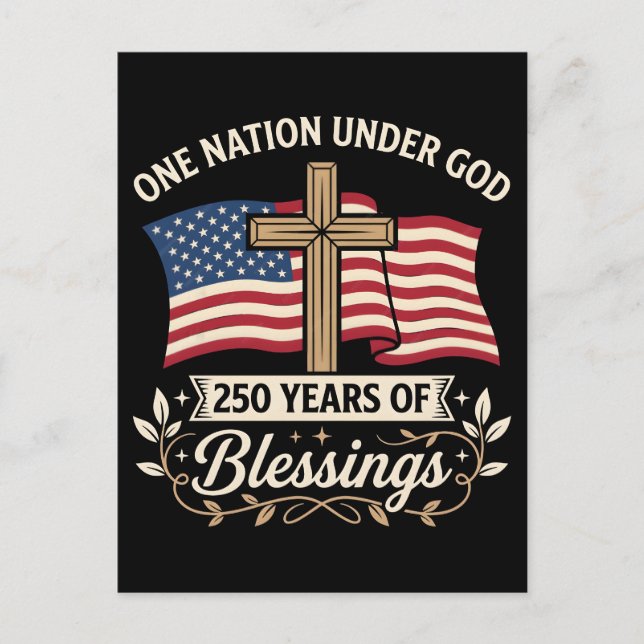 Patriotisk flicka älskar Jesus och Amerika också Helg Vykort (Framsida)