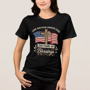 Patriotisk flicka älskar Jesus och Amerika också T Shirt