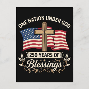 Patriotisk flicka älskar Jesus och Amerika också Vykort