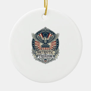 Patriotisk Födelseårsserie Vektorgrafik T-shirt Julgransprydnad Keramik