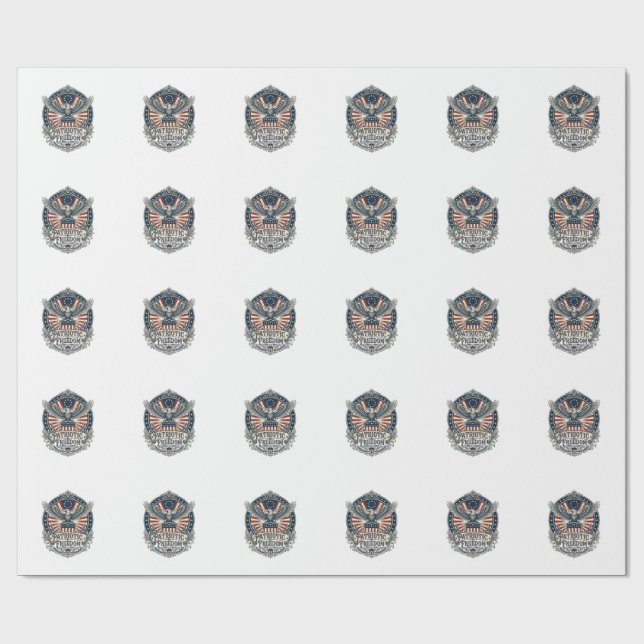 Patriotisk Födelseårsserie Vektorgrafik T-shirt Presentpapper (Platt)