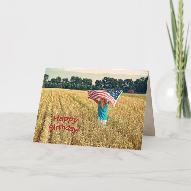 patriotisk födelsedag kort (Framsida)