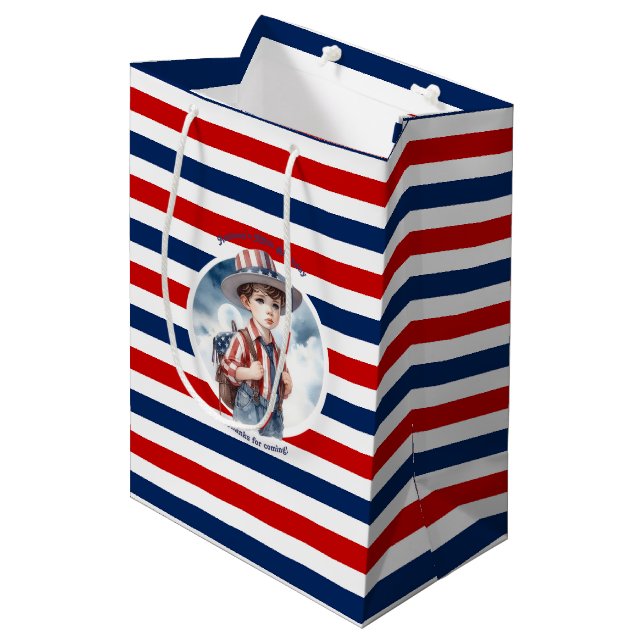 Patriotisk Födelsedagsfest för All American Pojke (Framsidan Vinklad)
