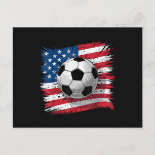 Patriotisk fotboll 4 juli herr usa amerikansk flag tilläggskort