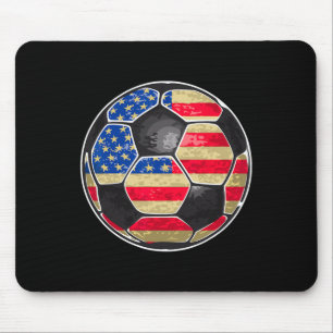 Patriotisk fotboll Usa Flagga Musmatta