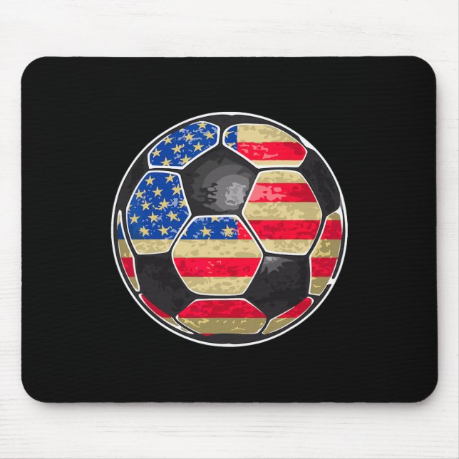 Patriotisk fotboll Usa Flagga  Musmatta (Framsidan)