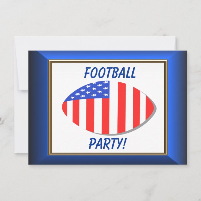 Patriotisk fotbollinbjudanvykort inbjudningar (Framsida)