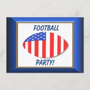 Patriotisk fotbollinbjudanvykort inbjudningar
