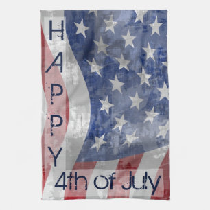 Patriotisk Fourth av den Juli kökshandduken Kökshandduk