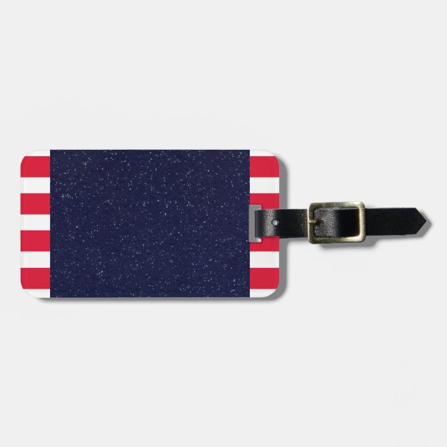 Patriotisk Fourth för amerikanska flaggan av det Bagagebricka (Horisontell Framsida)