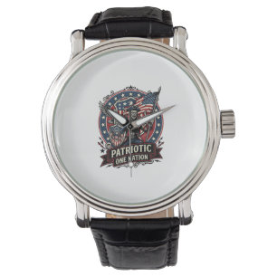 Patriotisk Frankenstein Frihet Odjur Skräck Monste Armbandsur