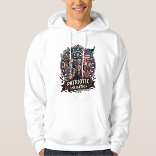 Patriotisk Frankenstein Frihet Odjur Skräck Monste Hoodie