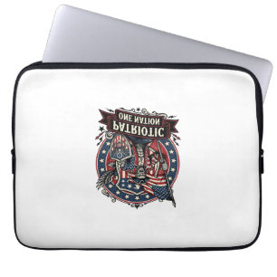 Patriotisk Frankenstein Frihet Odjur Skräck Monste Laptop Fodral
