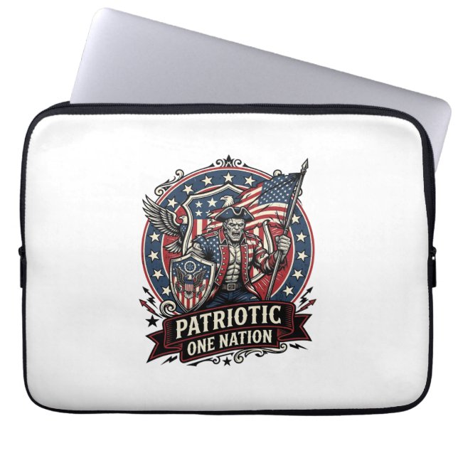 Patriotisk Frankenstein Frihet Odjur Skräck Monste Laptop Fodral (Framsidan)