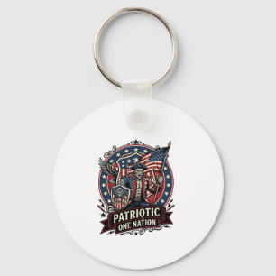 Patriotisk Frankenstein Frihet Odjur Skräck Monste Nyckelring