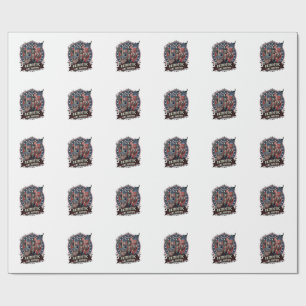 Patriotisk Frankenstein Frihet Odjur Skräck Monste Presentpapper