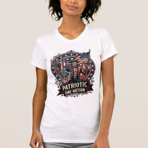 Patriotisk Frankenstein Frihet Odjur Skräck Monste T Shirt