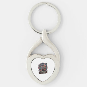 Patriotisk Frankenstein Frihet Odjur Skräck Monste Twisted Heart Silverfärgad Nyckelring