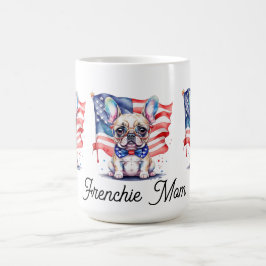 Patriotisk fransk bulldog frenchie-mamma kaffemugg