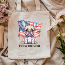 Patriotisk fransk bulldog frenchie mamma tygkasse