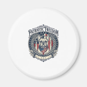 Patriotisk fransk bulldoggs vektorgrafik t-shirt magnet