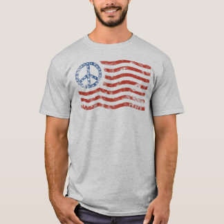 Patriotisk fredflagga för T-tröja (manar kvinna T Shirt