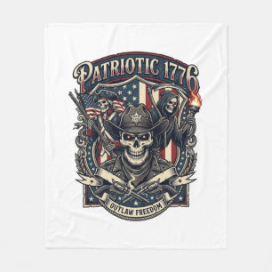 Patriotisk Fredlös Skalle Sheriff Mörk Patriot Ske Fleecefilt