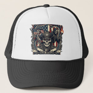Patriotisk Fredlös Skalle Sheriff Mörk Patriot Ske Keps