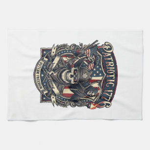 Patriotisk Fredlös Skalle Sheriff Mörk Patriot Ske Kökshandduk