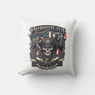 Patriotisk Fredlös Skalle Sheriff Mörk Patriot Ske Kudde
