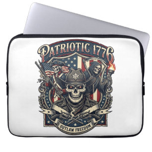 Patriotisk Fredlös Skalle Sheriff Mörk Patriot Ske Laptop Fodral