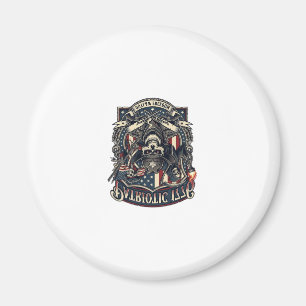 Patriotisk Fredlös Skalle Sheriff Mörk Patriot Ske Magnet