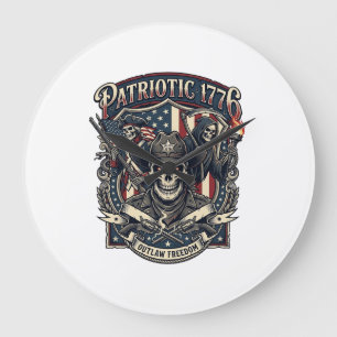 Patriotisk Fredlös Skalle Sheriff Mörk Patriot Ske Stor Klocka