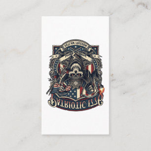 Patriotisk Fredlös Skalle Sheriff Mörk Patriot Ske Visitkort