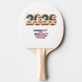 Patriotisk fredsdekal pingisracket