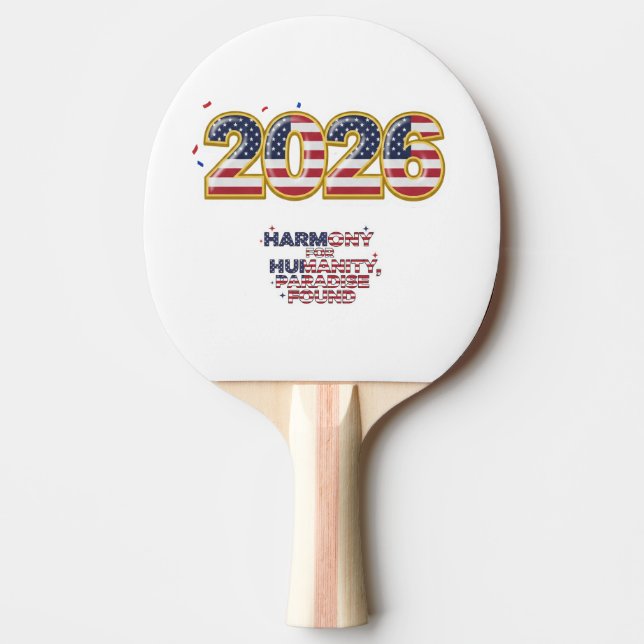Patriotisk fredsdekal pingisracket (Framsidan)