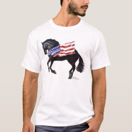 Patriotisk Friesianhästflagga Tröja
