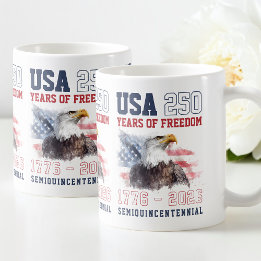Patriotisk frihet Amerikas 250-årsjubileum Kaffemugg