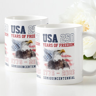 Patriotisk frihet Amerikas 250-årsjubileum Kaffemugg