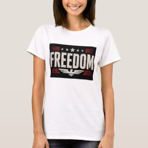 Patriotisk frihet Grafisk T-shirt design för kvinn