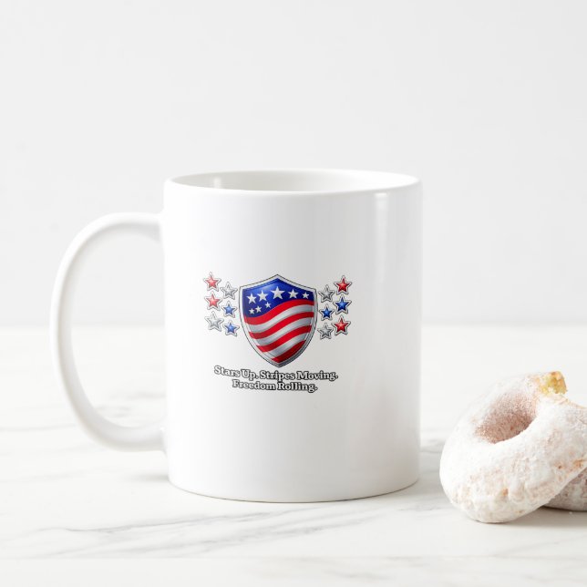 Patriotisk Frihet Rullande Tröja, Amerikansk Flagg Kaffemugg (Med munk)