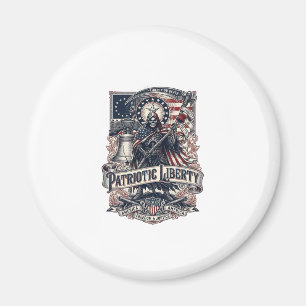 Patriotisk Frihet Skördare Mörk Patriot Skelett & Magnet