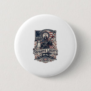 Patriotisk Frihets Skördare Mörk Patriot Skelett & Knapp