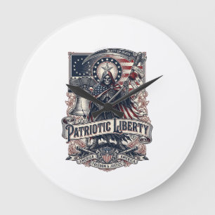 Patriotisk Frihets Skördare Mörk Patriot Skelett & Stor Klocka