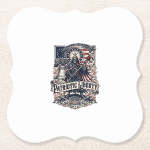Patriotisk Frihets Skördare Mörk Patriot Skelett & Underlägg Papper