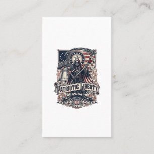 Patriotisk Frihets Skördare Mörk Patriot Skelett & Visitkort