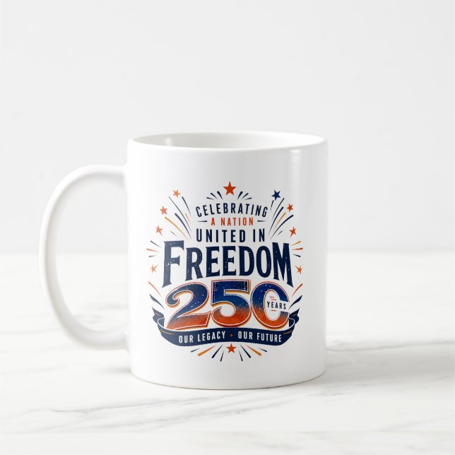 Patriotisk frihetsfirande kaffe kaffemugg (Vänster)