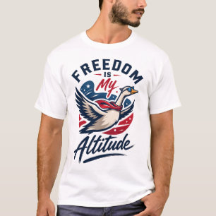 Patriotisk Frihetsgås Vintage Grafisk T Shirt