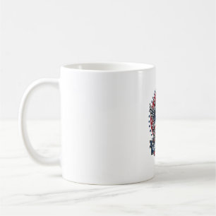 Patriotisk frihetsoperatör Siluett Militär inskrip Kaffemugg